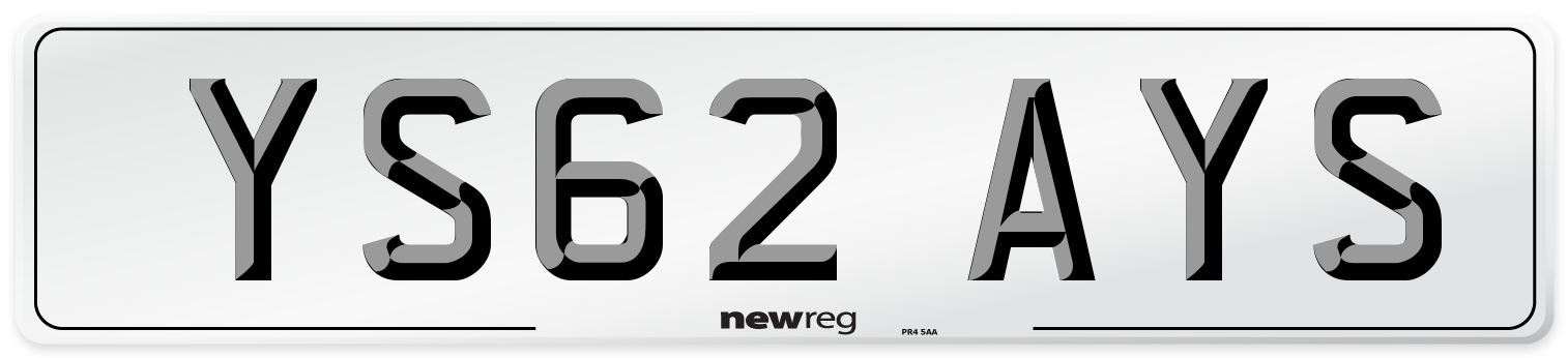 YS62 AYS Number Plate from New Reg